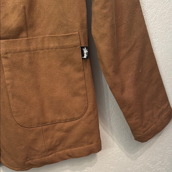 Stussy Women's Cotton Tan Blazer Jacket size S - Picture 5 of 11